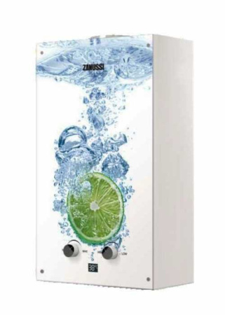 Водонагреватель газовый Zanussi GWH 10 Fonte Glass Lime, разноцветный